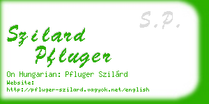 szilard pfluger business card